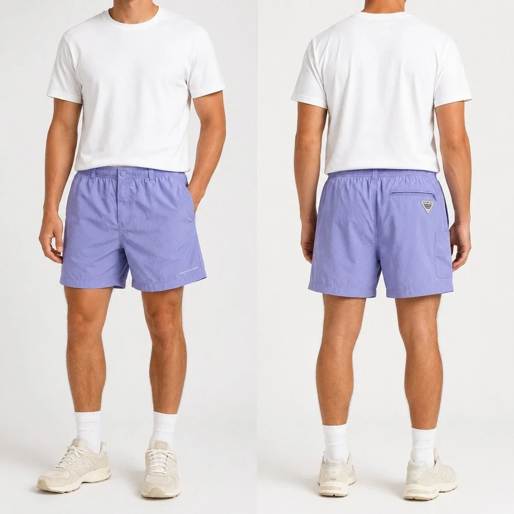 Columbia PFG Backcast‎ III Swim Shorts Purple XXL Omni Shade 6in